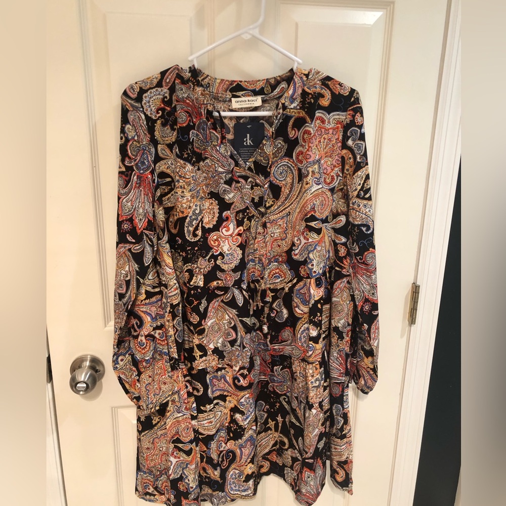 Paisley pattern flowy  dress